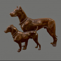 Bronzo cani francese cm 20x15
